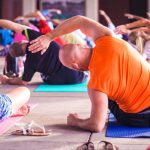 indoor group yoga class