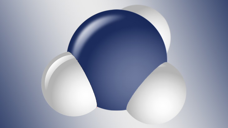 diagram of an ammonia molecule, the backbone of protein