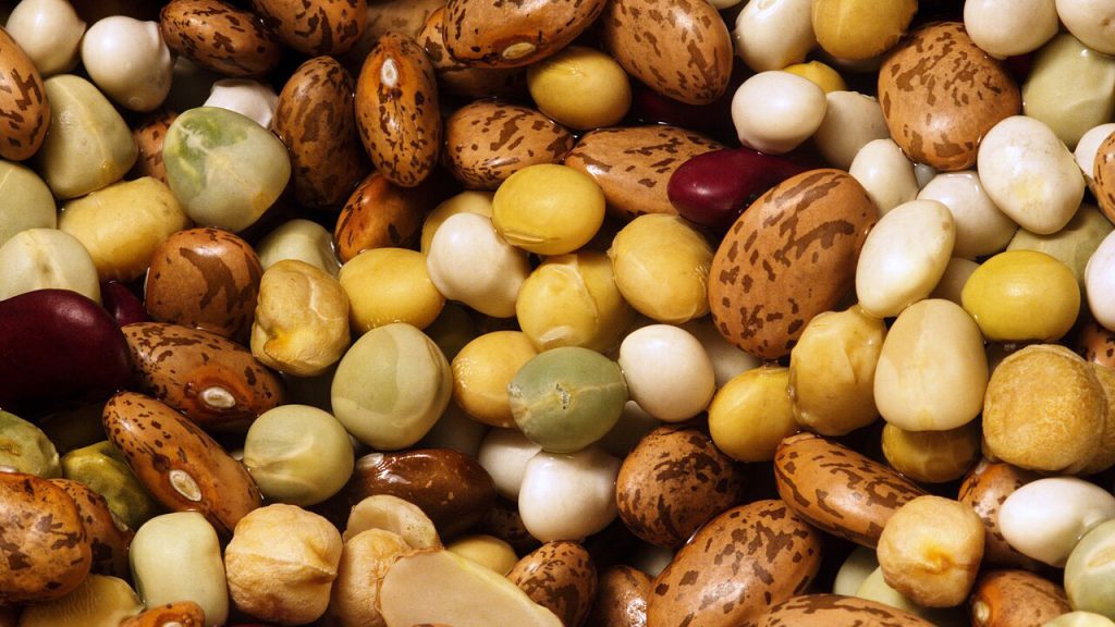 mix of beans, peas, and lentils